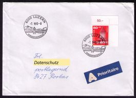 1993_W74_KAPELLBRÜCKE_Brückenbrand_FDC LUZERN echt gelaufen!