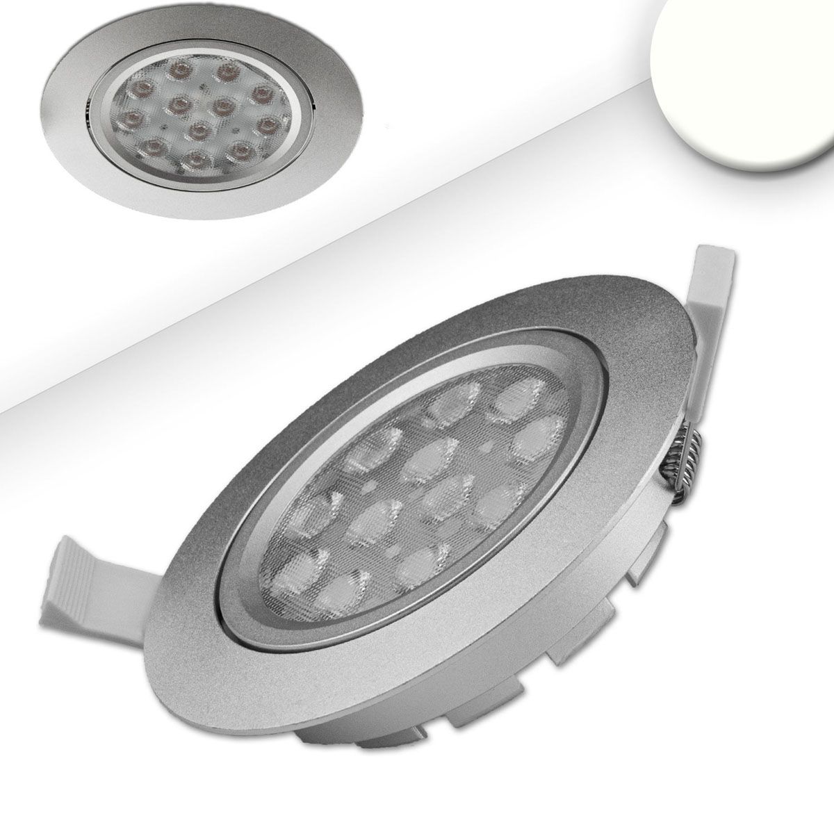 Lampen: LED Einbaustrahler, Rund, IP40, 11 cm Ø – Neu (gemäss Beschreibung) aus Kreuzlingen von Smart-Light