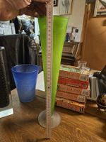Grüne Glasvase, Blumenvase, Dekovase, Höhe 40 (S2)
