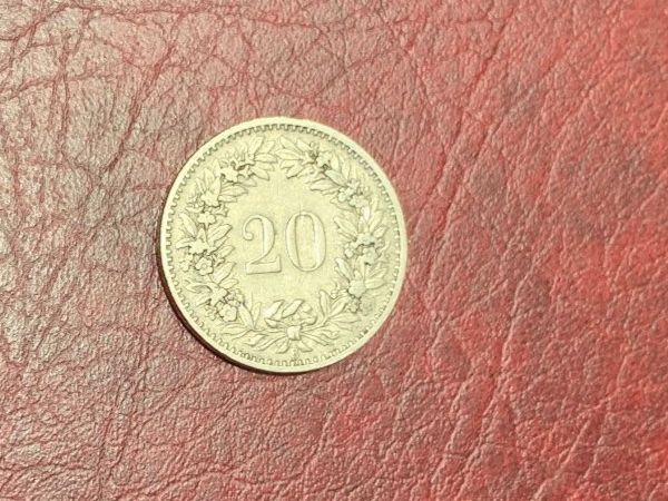 Tutti le monete: Schweiz 20 Rappen 1893 – Usato da Zürich venduto da Rainstamps 1