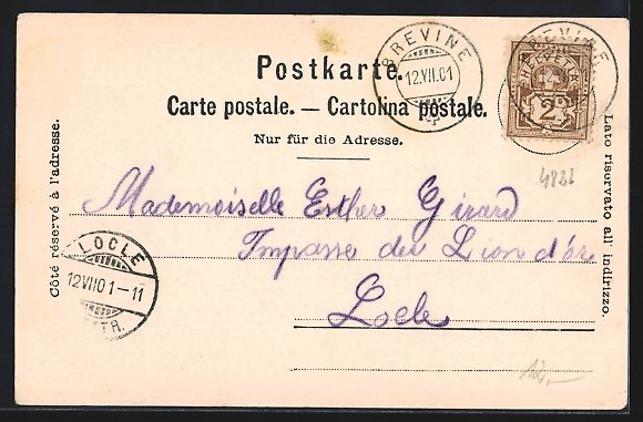 Cartoline postali: AK La Brevine, Ortsansicht mit Umgebung – Usato da Berlin venduto da bartko-reher 1