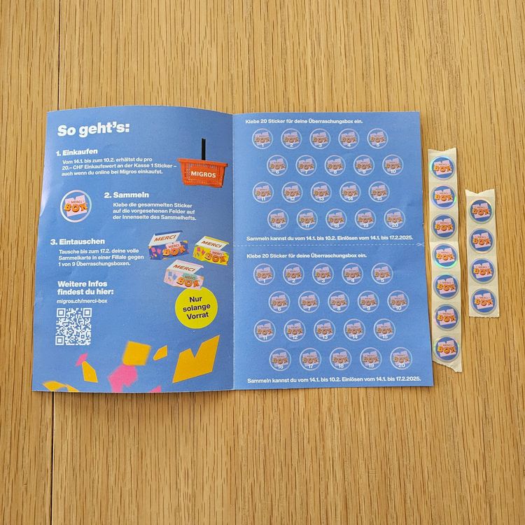 11 x Migros Merci-Box Sticker (Neu und originalverpackt) in Küssnacht ...