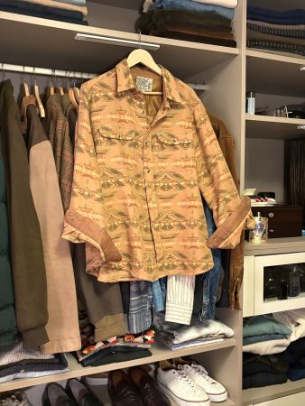 Vintage Herren Hemd im Ethno-Stil, Grösse L, Top Zustand!