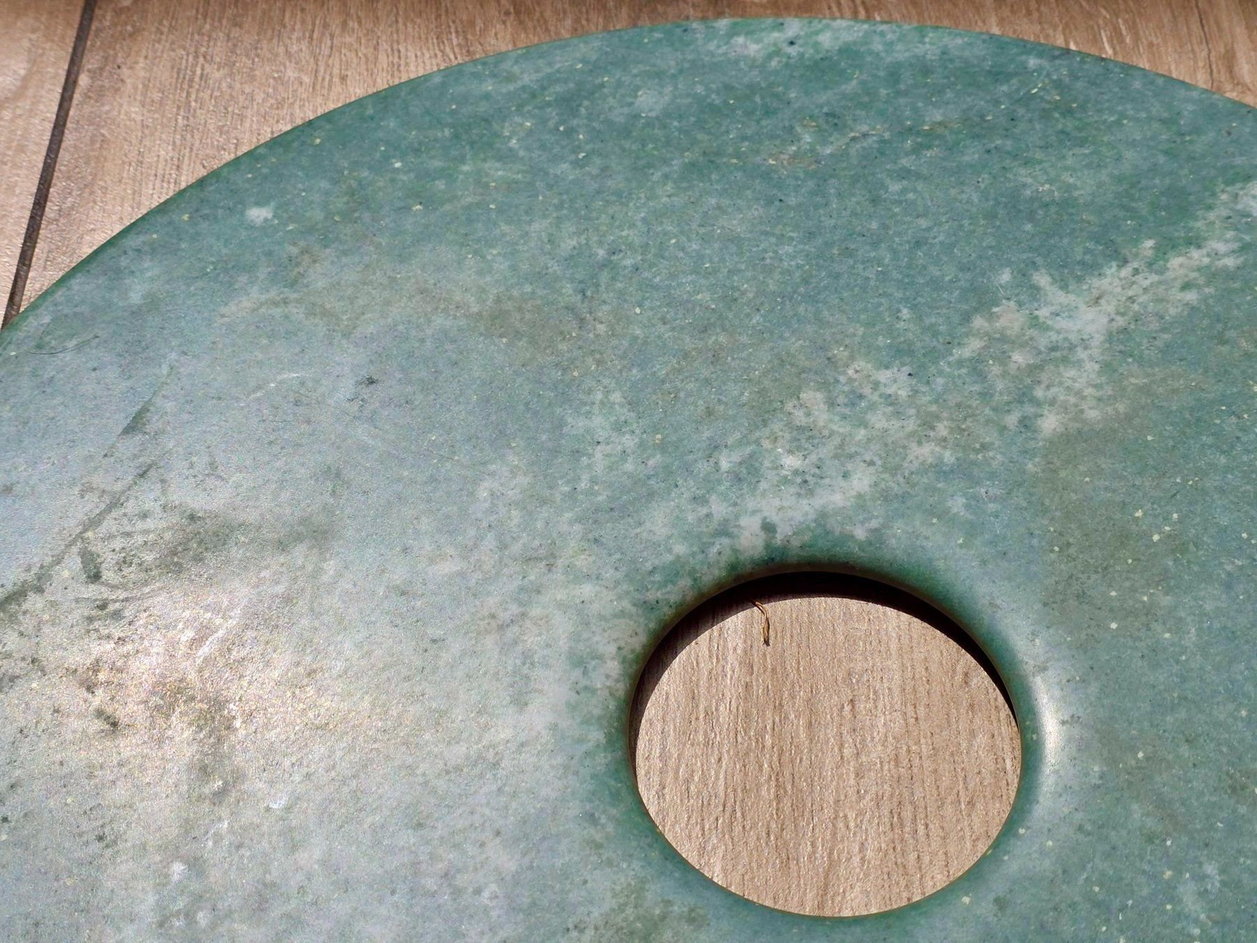 Minerali & Pietre curative: China "Jade" Bi-Scheibe riesig 40cm wohl Serpentin – Usato da Basel venduto da chinarh891 4