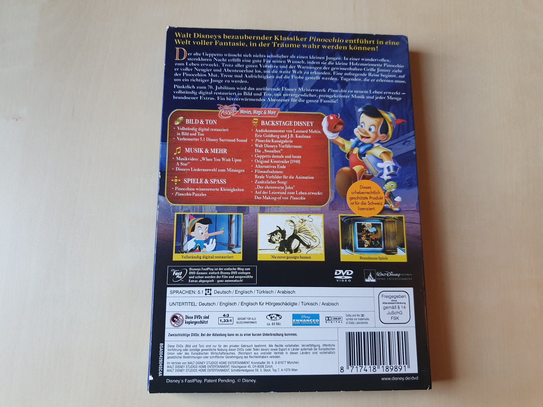 Tutti i DVDs: Pinocchio zum 70. Jubiläum – Usato da Stansstad venduto da collectorsshop 1