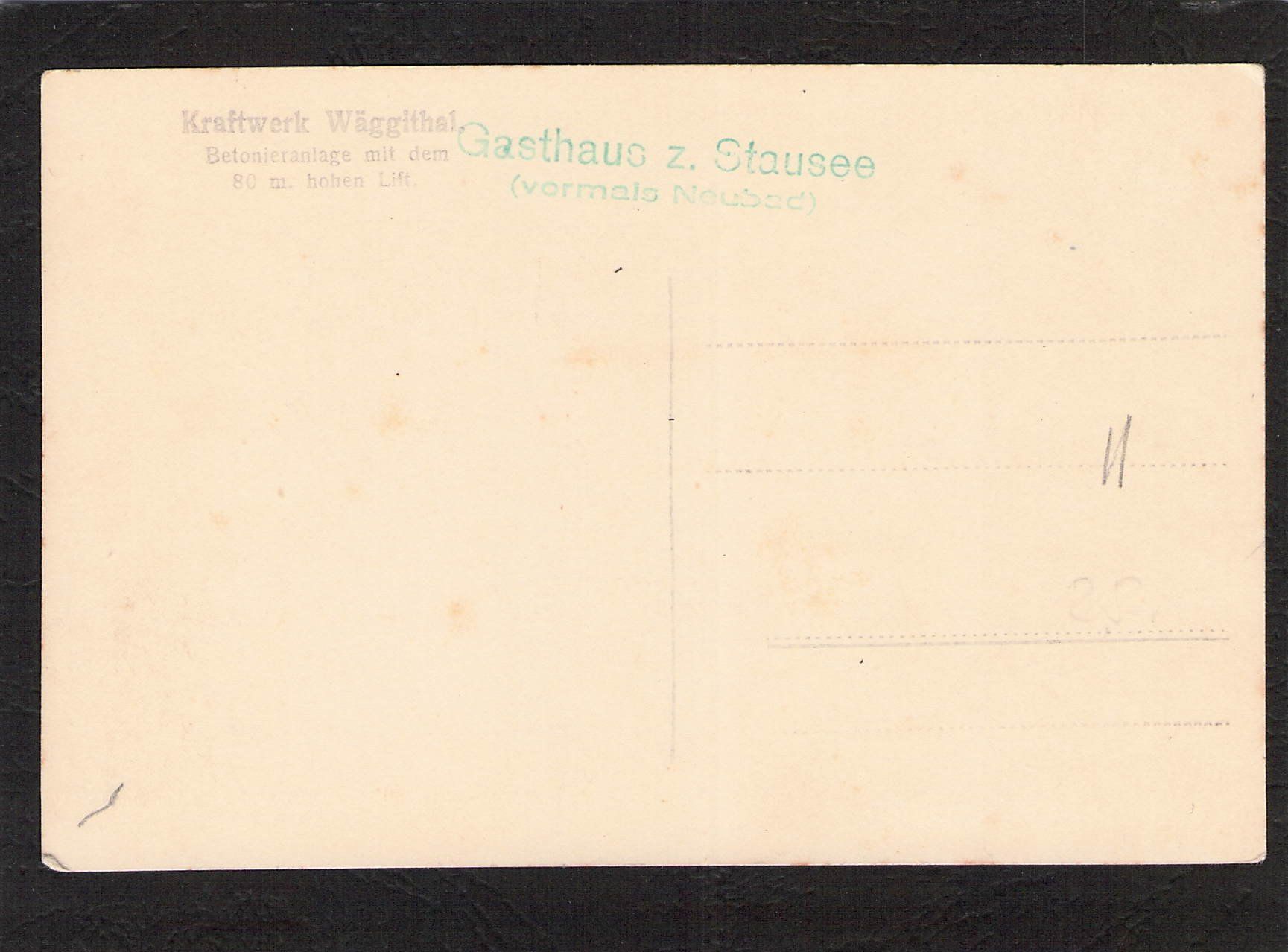 Cartoline postali: Wäggithal SZ , Baustelle Staumauer – Usato da Reichenburg venduto da Pipo-67 1
