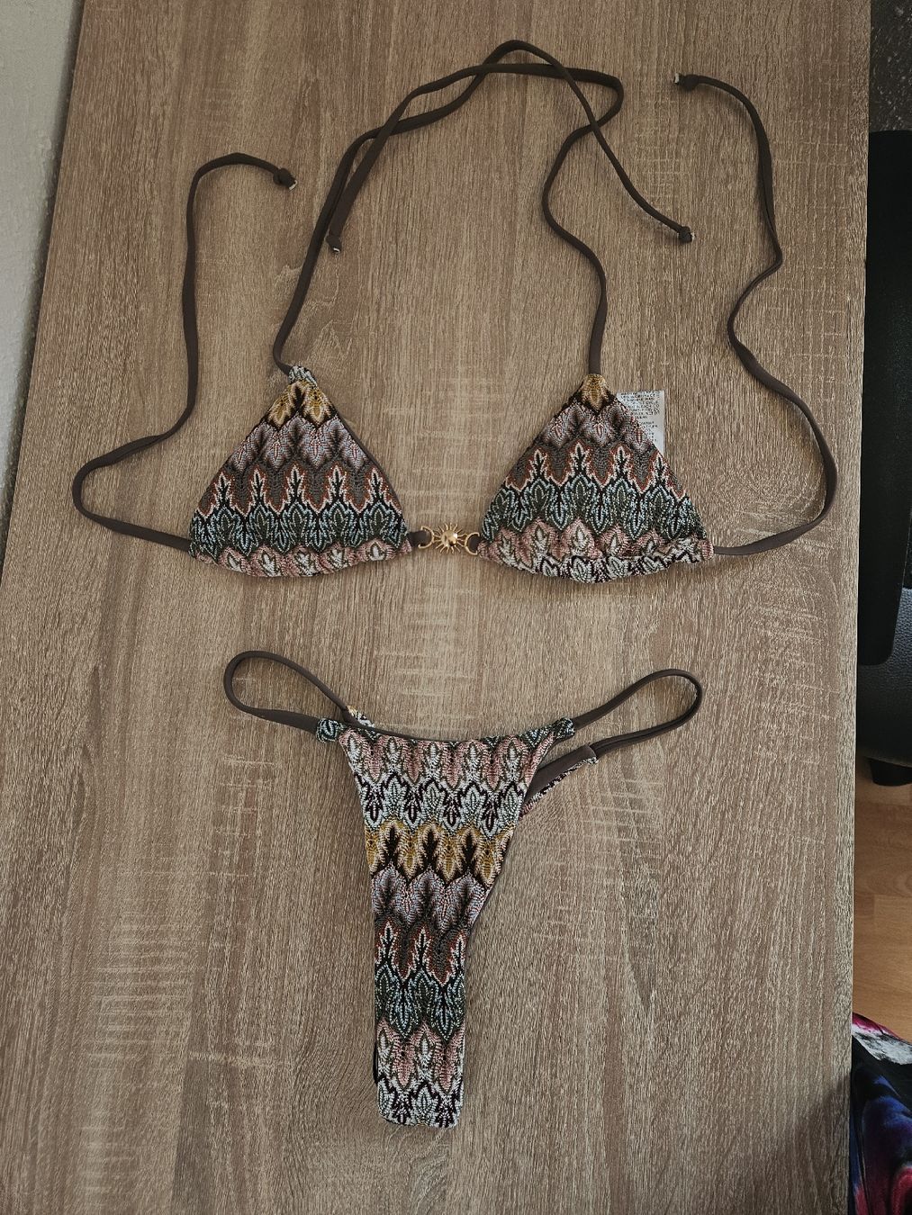 Shein Costumi da bagno & Bikini: Bikini von Shein Braun mit Muster – Nuovo (secondo la descrizione) da Ebikon venduto da SecondChance_byM 1