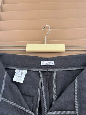 Brunello Cucinelli Dark Grey Tailored Trousers – Made in Ita