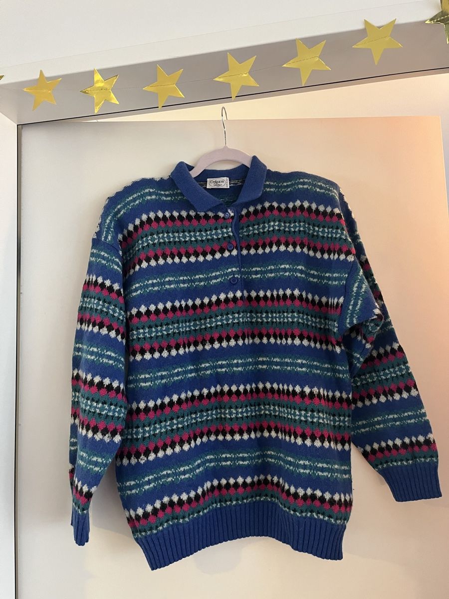 Maglioni & Felpe: Vintage Strickpullover Gr. M Wolle bunt 80er Jahre Look – Usato da Zürich venduto da Closetbesties