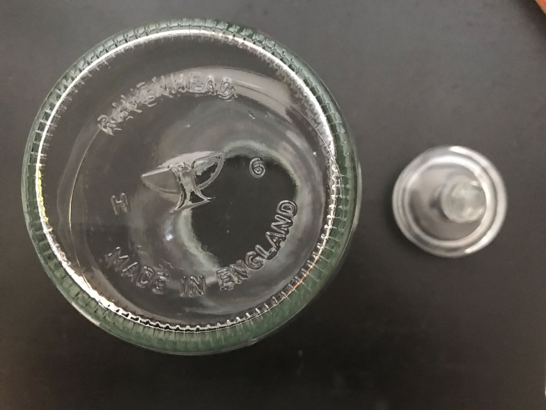 Bicchieri: Antike englische Glasdosen / Apothekersode "Ravenhead" – Usato da Abtwil SG venduto da Yazu02 1