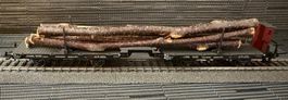 Märklin H0 Rungenwagen Stammholz mit Echtholz, neuwertig