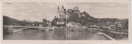 Doppel-AK Aarburg mit Festung,Häuser,Brücke a.d.Aare, beschr