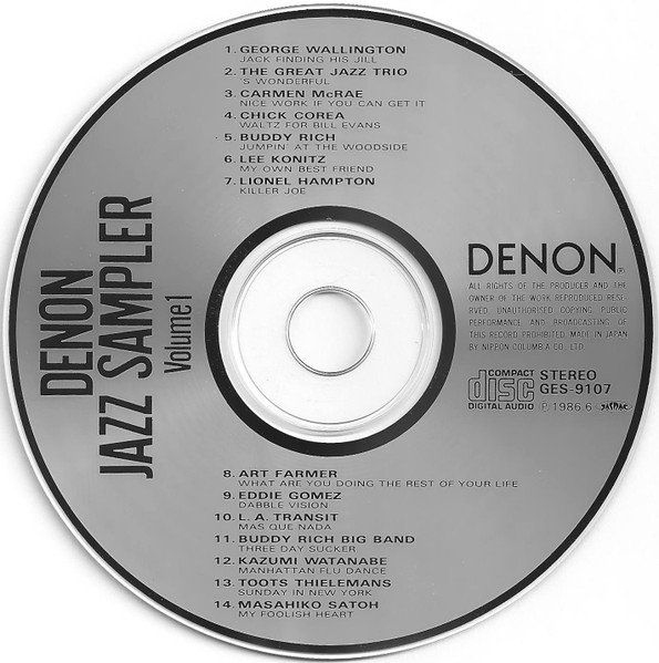 CD: DENON JAZZ SAMPLER Vol.1 Toots Thielemans Lee Konitz CD – Usato da Kandergrund venduto da Sososo 2