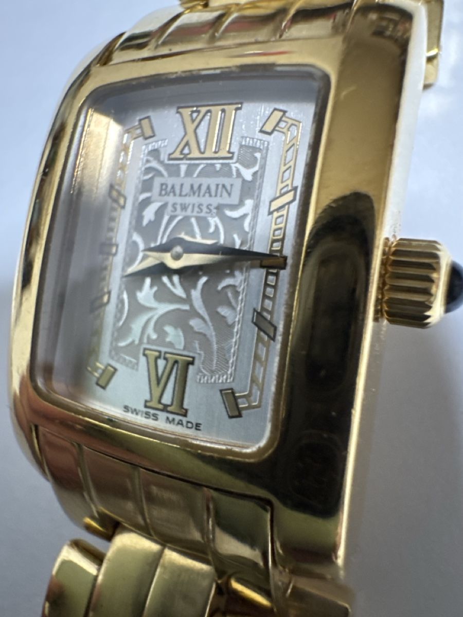 Balmain Orologi: Montre Pierre Balmain rectangulaire dorée, occasion – Usato da La Chaux-de-Fonds venduto da Kagi-914 1