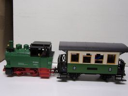 Modellbahn Spur 1 mit 24 m Schienen,  Batteriezug