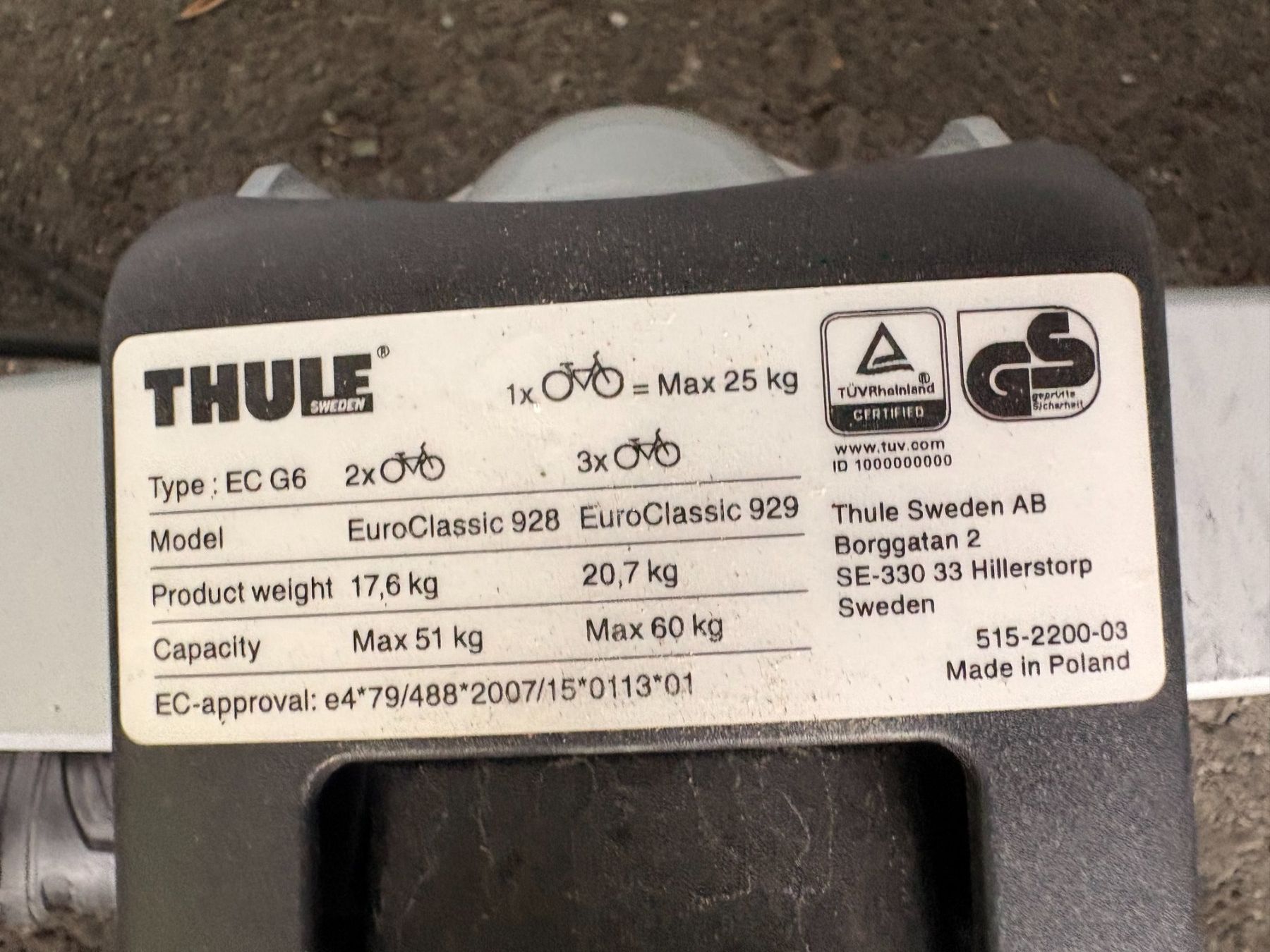Anhänger: Fahrradheckträger Thule EC G6 – Gebraucht aus Domat Ems von Bmuesli 1