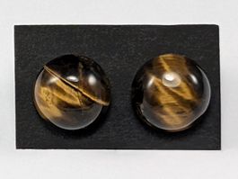Tigerauge Ohrstecker/Ohrringe 10mm