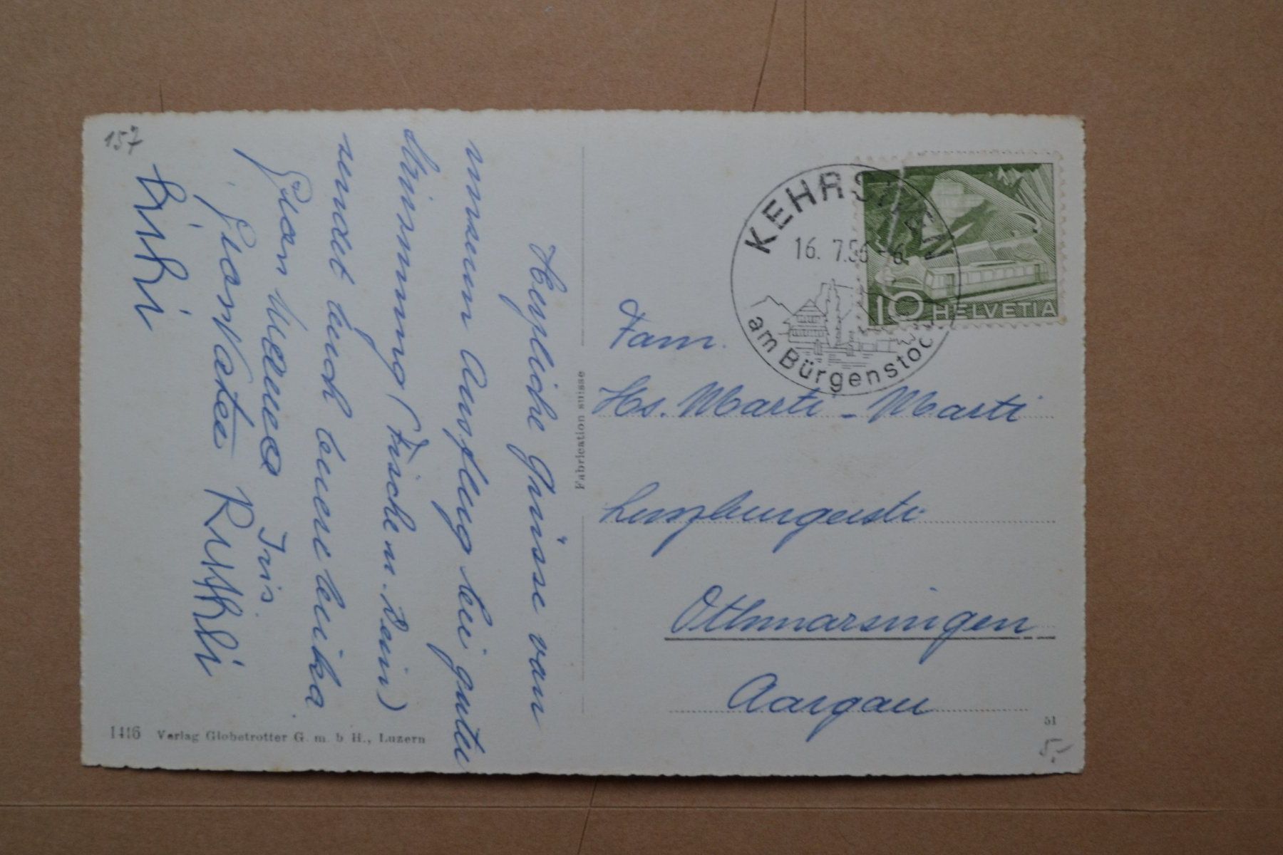 Cartoline postali: AK Kehrsiten NW – Usato da Beinwil am See venduto da kajak55 1