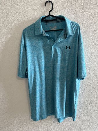 Under Armour Heatgear Poloshirt Gr. XL blau