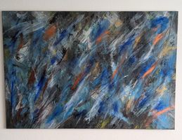 😊 CC Art Acrylgemälde,83x123cm, auf Leinwand, handmade