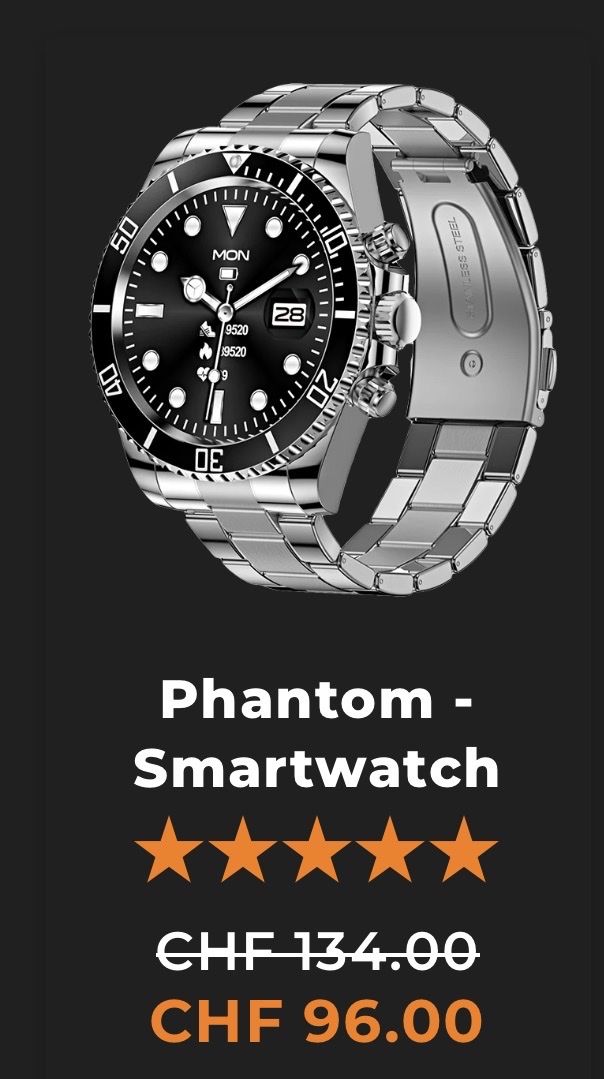 Smartwatch: StahlGear Phantom Smartwatch NEU – Neu und originalverpackt aus Steffisburg von muffin1990
