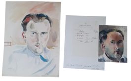 2 Selbstportraits Aquarell Rieser St. Gallen