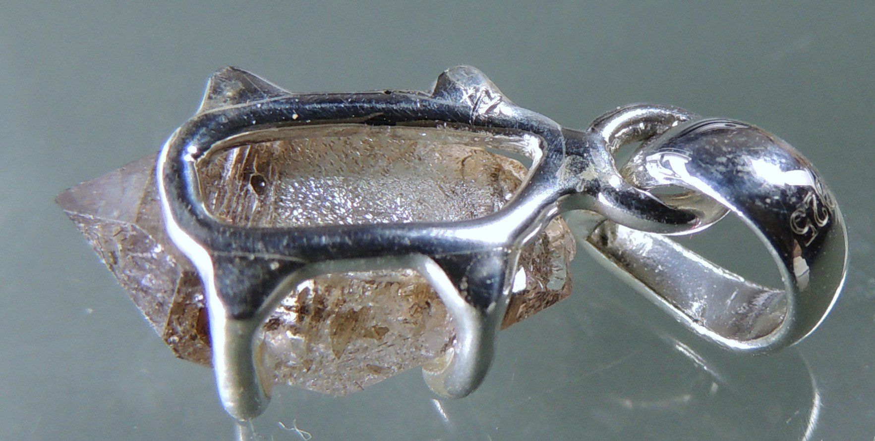 Ciondoli: Herkimer Diamant Doppelender Silber 925 Anhänger – Nuovo e nell'imballaggio originale da Waldenburg venduto da schaller707 5