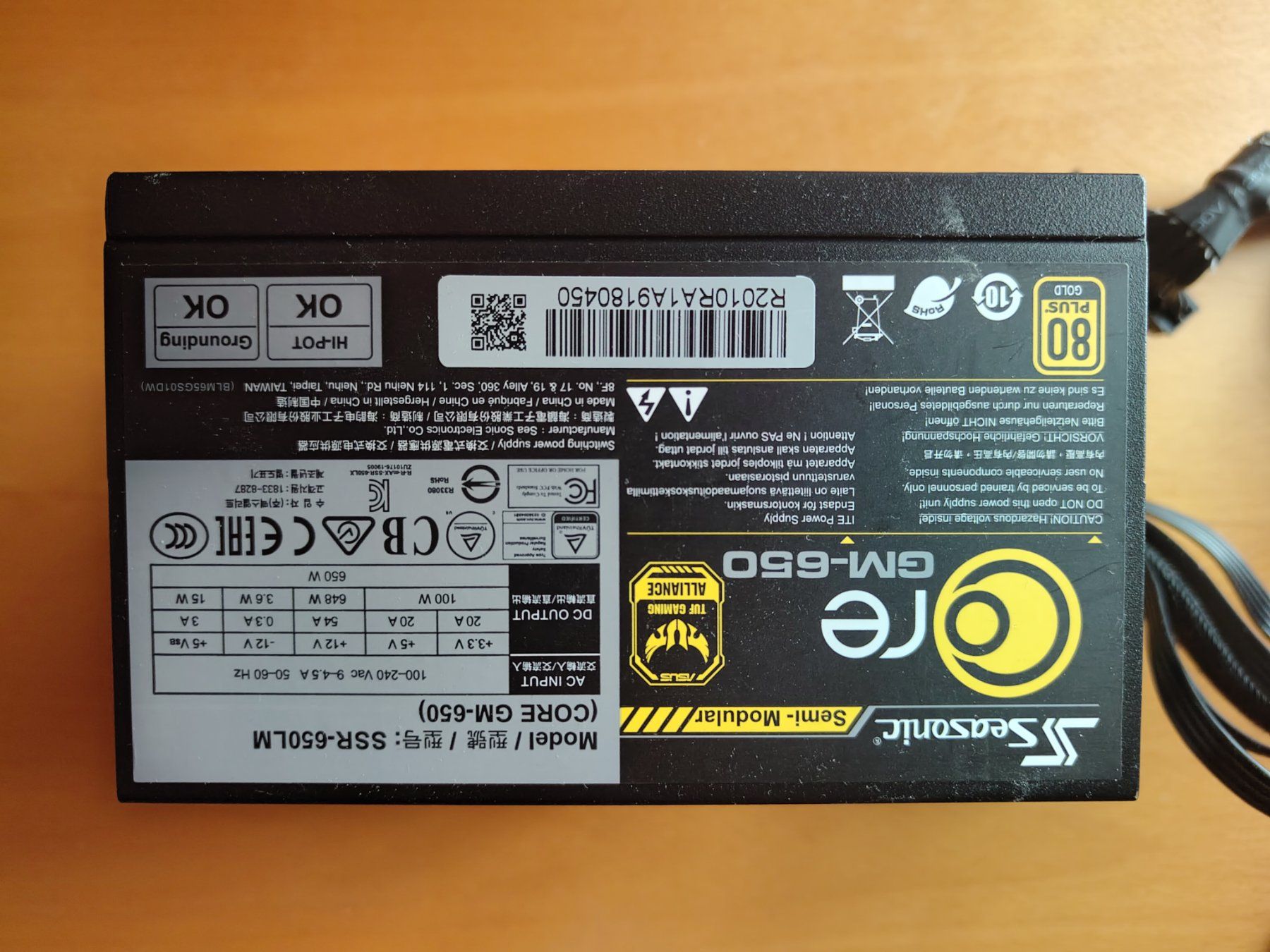 Componenti elettronici: Seasonic Core GM-650 – Usato da Lommiswil venduto da siuoL2000 1