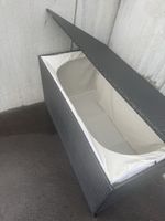 Large Rattan Storage Box - Outdoor Cushion Box - Black - 150