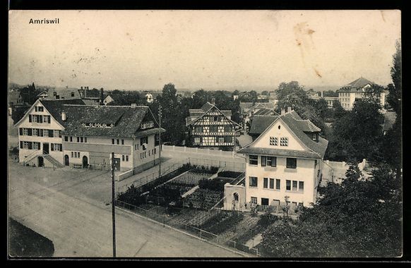 Cartoline postali: Amriswil, Strassenansicht mit Häusern – Usato da Berlin venduto da bartko-reher