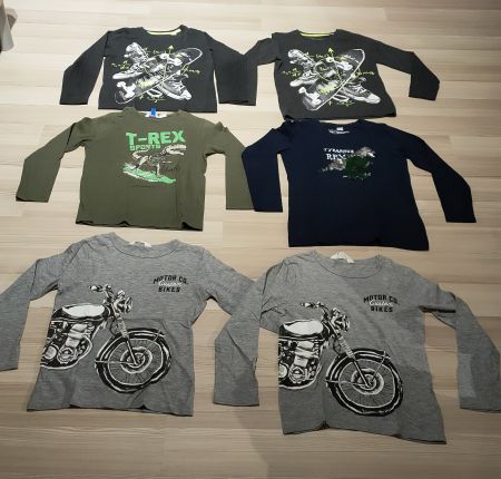 6x Jungen Shirt Langarm Grösse 122/128