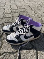 Nike Dunk High Black White Purple, Grösse 44, Top!