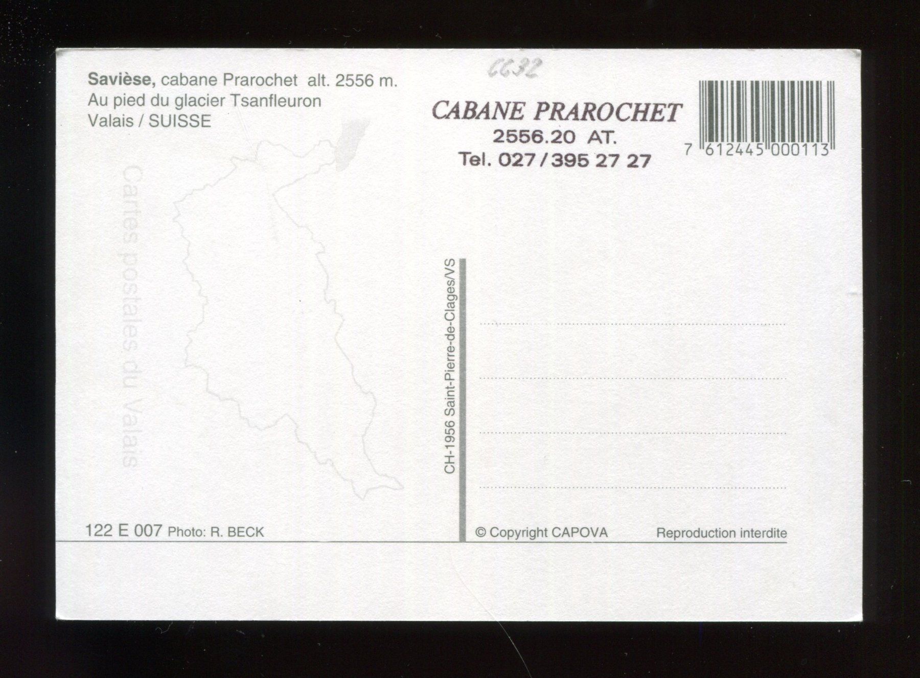 Cartoline postali: Savièse, Cabanne Prarochet – Usato da Aarau venduto da Elmaar41 1