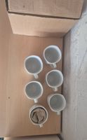 6er Set Becher Keramik Weiss ohne Marke neu