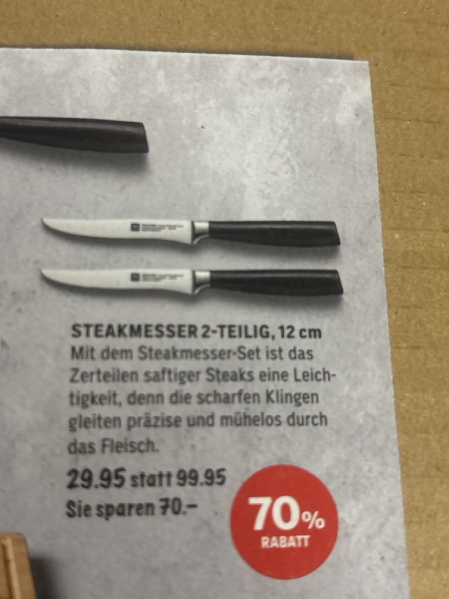 Zwilling Küchenmesser: ZWILLING Five Star Plus Steakmesser Set 2-teilig Nr 9 – Neu und originalverpackt aus Wallisellen von ASZT 7