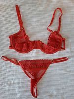  Rotes Spitzen Set  mit Nipplecovers