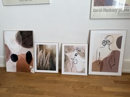 4 Leinwandbilder in Boho Optik neuwertiger Zustand