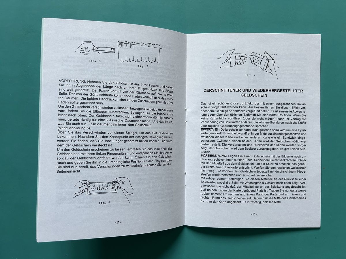 Libri: Broschüre "Geldscheinmagie" – Usato da Himmelried venduto da rasmus67 3