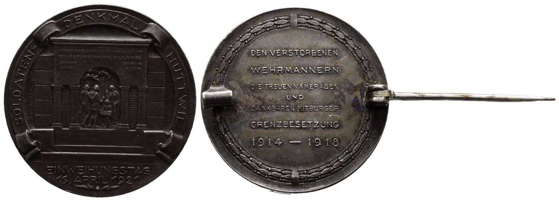 Medaglie: 1921 Einwei. Soldat.-Denk. Huttwil /536 – Usato da Trimbach venduto da Solothurn1 1