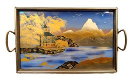 Tablett - Tellskapelle zirka 40er Jahre / Servier Tableau