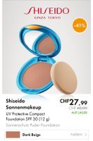 2 stk Shiseido Dark Beige UVA wasserfest SonneMackeup