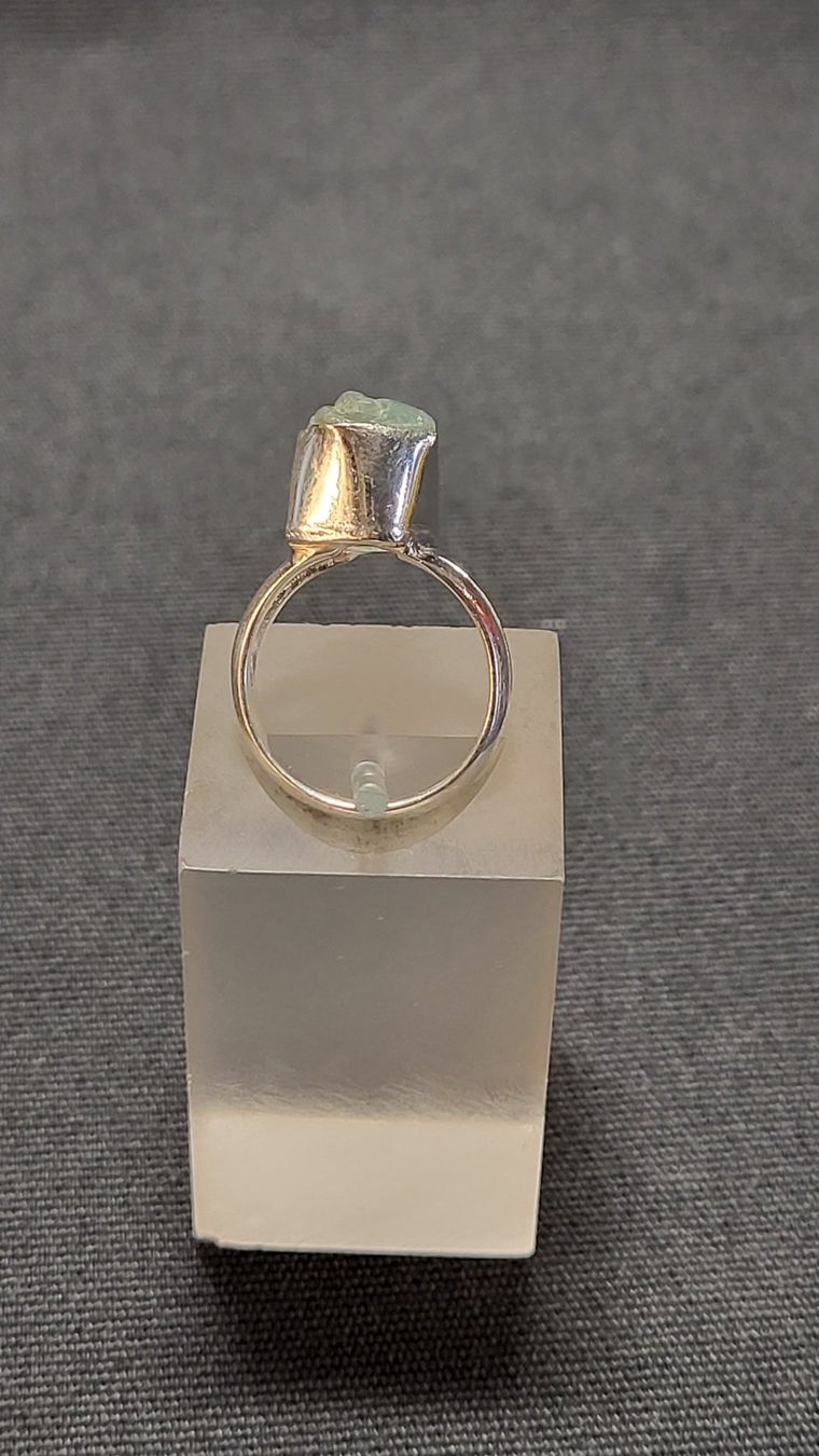 Anelli: Silber-Ring mit ungeschliffenem Stein – Usato da Basel venduto da spinne02 4