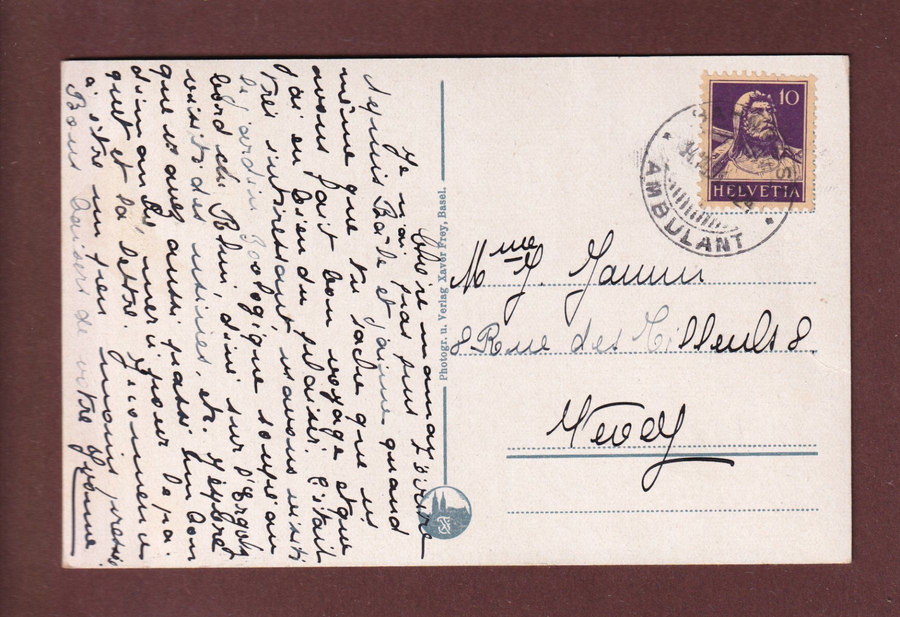 Cartoline postali: BASEL - Bundesbahnhof - 1931 – Usato da Pully venduto da nicecards 1