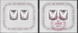 1945 BASEL Block W23 ** und Ersttag-o tadellos selten ab 1.-