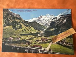 Alte Ansichtskarte Lötschbergbahn Kandersteg mit Blümlisalp