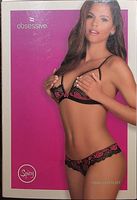 Dessous schwarz rosa, Grösse XL (klein geschnitten)