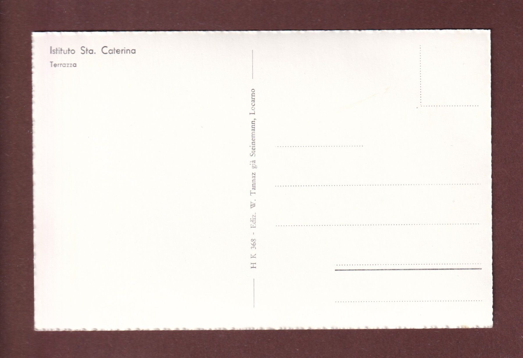 Ansichtskarten: LOCARNO - Instituto Sta Caterina – Gebraucht aus Pully von nicecards-shop 1