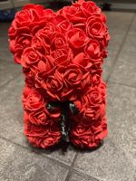 Rosenbär rot mit Band