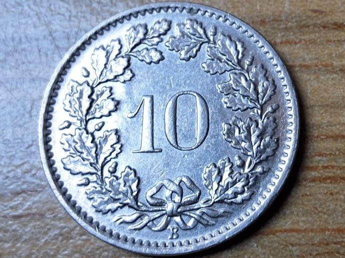 Tutti le monete: 10 Rappen 1966 - fast unzirkuliert! – Usato da Münchenstein venduto da purbach1 9
