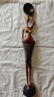 Holzskulptur, afrikanische Frau mit Schale, Deko, Top!